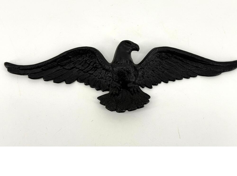Cast Iron Flying Eagle Wall Decor Americana Rustic Lodge Patriotic 19 x 10 Inch